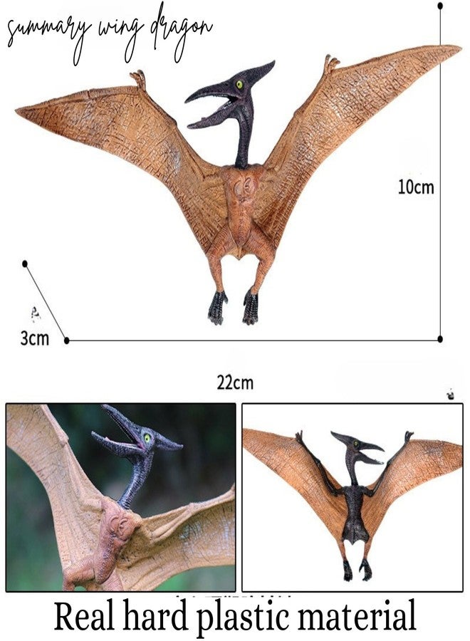 Mallexo Realistic Flying Dinosaur Action Figure for Kids Petrosaurus Dinosaurs Model Fidge Jurassic World Playset Toys Learning | Educational Prehistoric Dragon item for Girls & Boys Birthday Gift 1Pc - Image 2